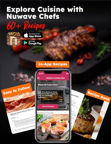 Nuwave Bravo XL Pro Air Fryer Toaster Oven with Grill Combo, 2025 New Ultra-Fast Convection System, 35% Crispier, 2X More Even, 142 Presets, 50-500F, Smarter Probe, PFAS Free, 30QT, Stainless Steel Nuwave