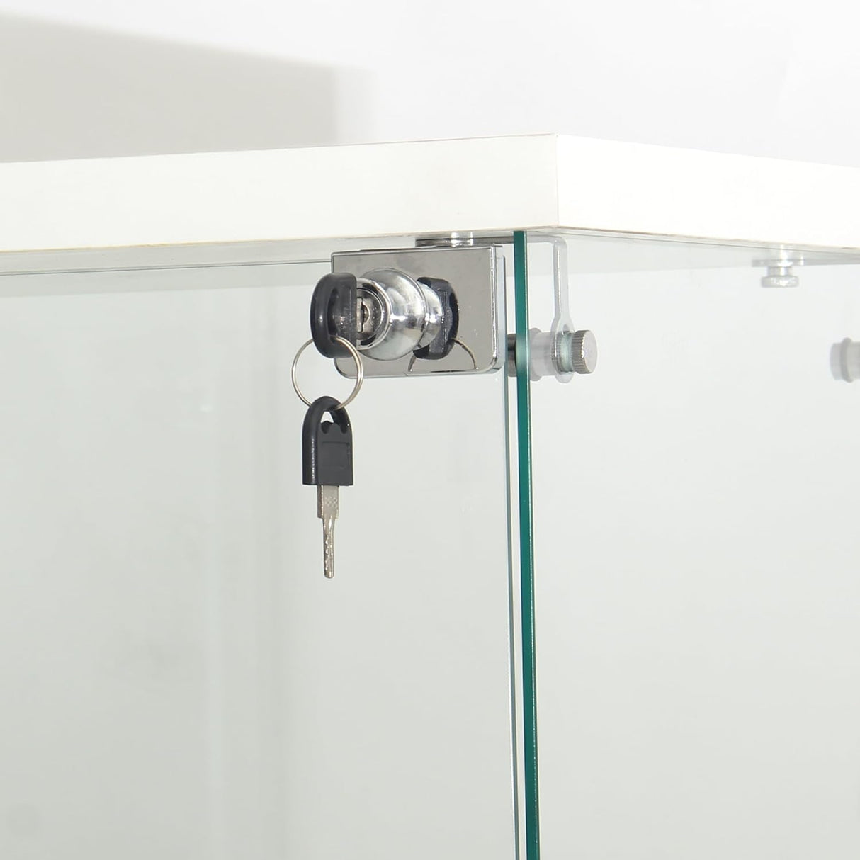 Maotifeys 64" Glass Cabinet, 4 Shelves Glass Display Cabinet with LED Lights, Glass Storage Cabinet with 2 Doors, Curio Cabinet Toy Organizers Rack, Display Shelf, Kids Bookshelf for Bedroom, White Maotifeys