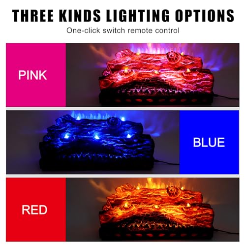 DAINIQUKANHAI Electric Fireplace Logs Realistic Flame Effect Candle LED Flame Light USB Powered Electric Fireplace Remote Control Fireplace Placement Home Decoration 12.4*5.91*7.87 In No Heat Function dainiqukanhai