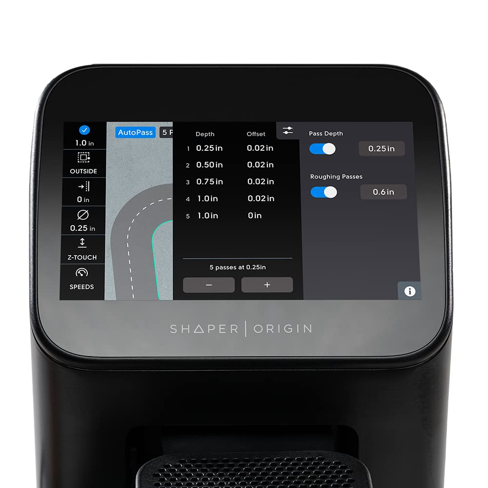 Shaper Origin Handheld CNC Router - CNC Level Precision Cutting - Portable - Inlays, Custom Joinery, Engraving, Lettering, Fine Woodworking, Depth SHAPER