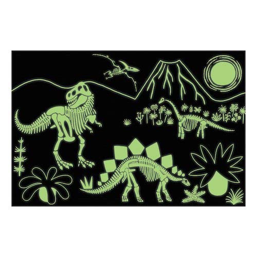 Mudpuppy Dinosaur Glow-in-the-Dark Puzzle, 100 Pieces, 18”x12” –Perfect for Kids Age 5+ - Colorful and Glowing Illustrations of Dinosaurs and Prehistoric Life - Award-Winning Glow in the Dark Puzzle Mudpuppy