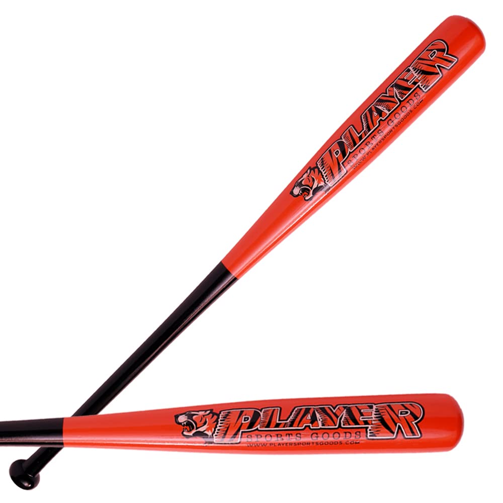 PSG 34" C271-Pro Maple Wooden Baseball Bat - Model: C271 - Size: 34" - Barrel Dia: 2 1/2" - Weight: 32 oz for Proffesional Players & Leagues in Color: Red & Black by Player Sports Goods LLC Player Sports Goods