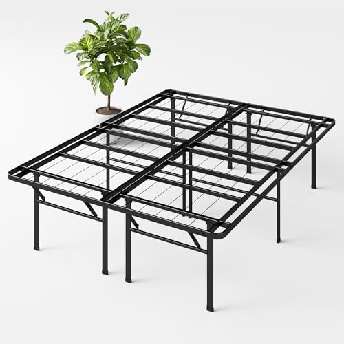 Zinus Premium SmartBase 4 Extra Inches high for Under-bed Storage/Mattress Foundation/Platform Bed Frame/Box Spring Replacement/Quiet Noise-Free, Queen, Black (OLB-SB13-18Q) Zinus