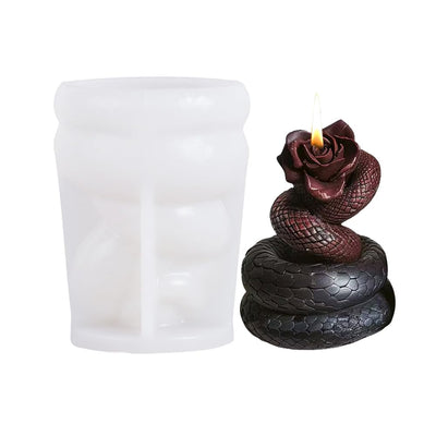Candle Mold 3D Snake Winding Shape Silicone Resin Mold for Aromatherapy Candles Homemade Wax,Festive Decorative Candle molds,Resin DIY Mold
