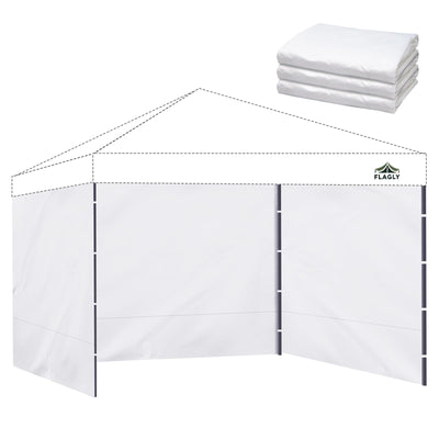 Instant Canopy Sidewalls for 10x10 Pop Up Canopy Tent, 300D Waterproof Material for Outdoor Events, Vendor Booths, and Privacy (Sidewalls Only, Canopy Not Included) (3 PCS)
