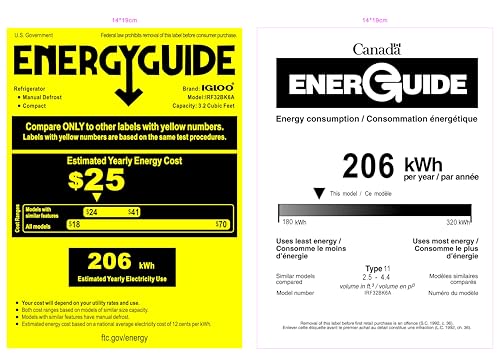 Igloo 3.2 Cu.Ft. Single Door Compact Refrigerator with Freezer - Slide Out Glass Shelf, Perfect for Homes, Offices, Dorms - Black Igloo