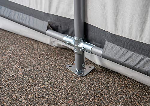 ShelterLogic 6' x 12' Shed-in-a-Box All Season Steel Metal Frame Peak Roof Outdoor Storage Shed with Waterproof Cover and Heavy Duty Reusable Auger Anchors, Grey ShelterLogic