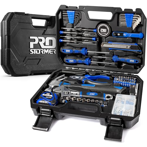 Prostormer 160-Piece Home Repair Tool Set, General Household Hand Tool Kit with Toolbox Storage Case for House, Garage, College Dorm and Office Prostormer