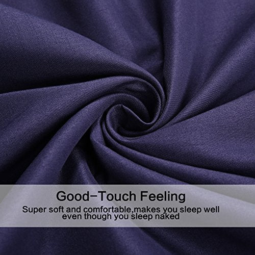 Best Season Bed Sheet Set - 1 Flat Sheet,1 Fitted Sheet and 1 Pillow Cases, Extra Soft Luxury Bedding Set,Deep Pockets,Wrinkle,Fade Resistant - Hypoallergenic- 3 Piece (Twin, Blue) Best Season