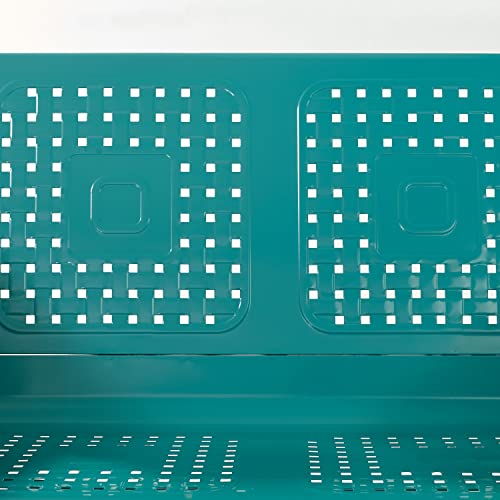 Crosley Furniture CO1024-TU Bates Retro Metal Outdoor Loveseat Glider, Turquoise Gloss Crosley Furniture