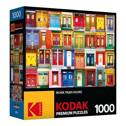 RoseArt - Kodak Premium - Colorful Montreal Doors - 1000 Piece Jigsaw Puzzle for Adults RoseArt