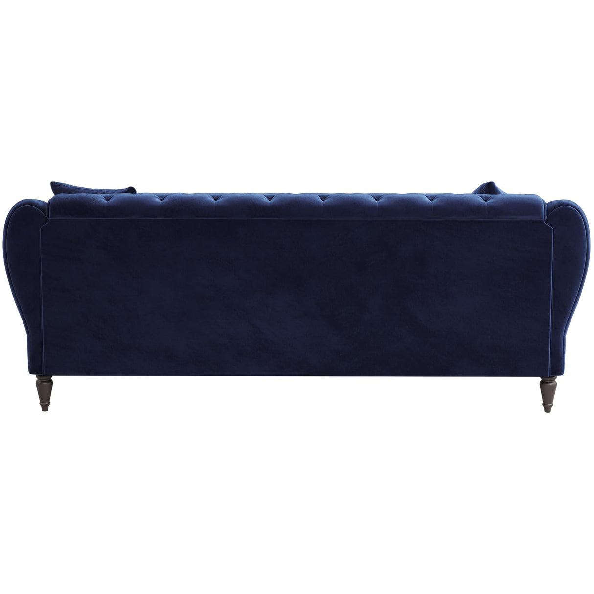 Fadware 81” Luxury Chesterfield Sofa, Velvet Loveseat with 2 Pillows& Retro Wooden Leg, Mid Century Modern 2-Seater Couch with Tufted Armrest& Back, Comfy Home Sofa for Living Room Bedroom Fadware