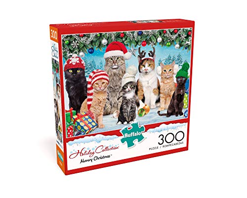 Buffalo Games - Meowy Christmas - 300 Piece Jigsaw Puzzle for Adults -Challenging Puzzle Perfect for Game Nights - Finished Size is 21.25 x 15.00 Buffalo Games