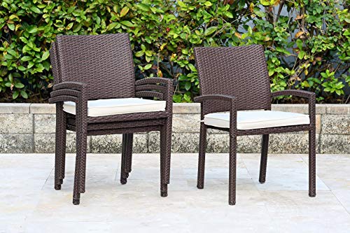 Amazonia Jefferson 13-Piece Patio Extendable Dining Table Set | Light Wicker Chairs | Ideal for Outdoors and Indoors, Brown-Teak Finish Amazonia