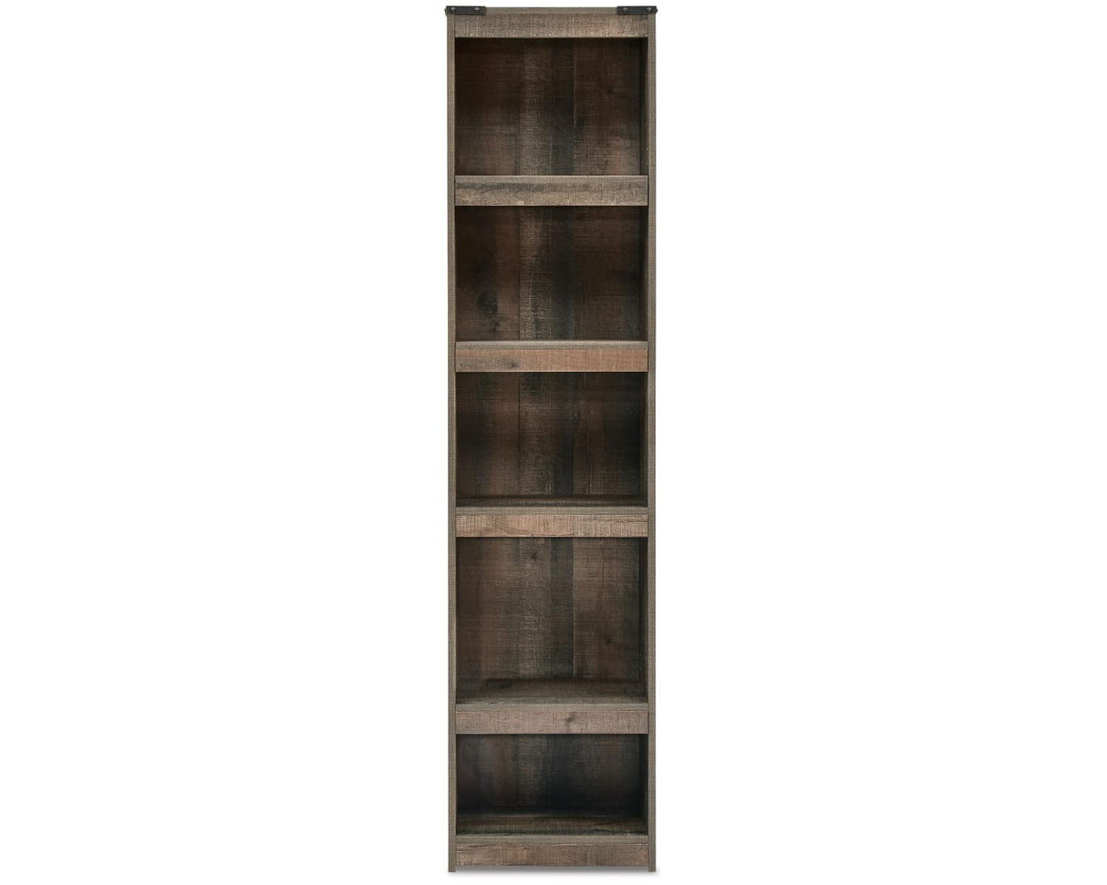 Signature Design by Ashley Trinell Rustic Entertainment Center Pier Bookcase with 3 Adjustable Shelves, Natural Brown Signature Design by Ashley