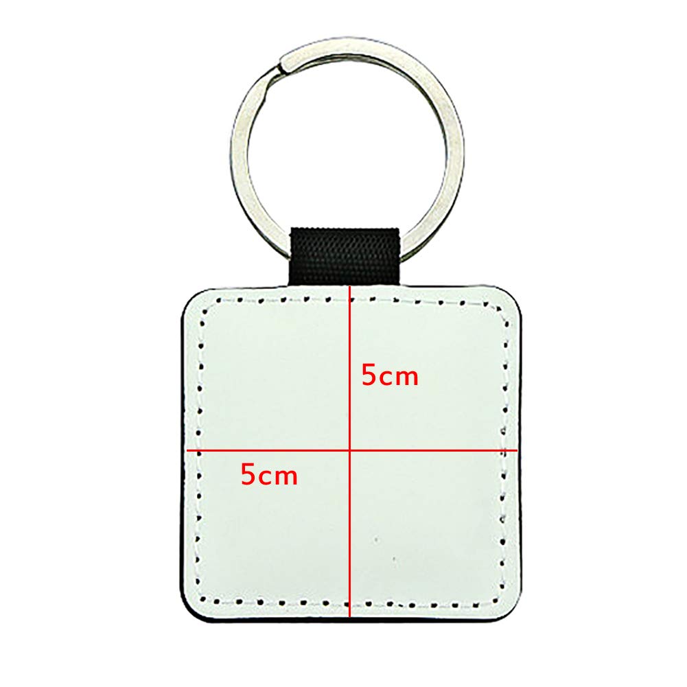 Valyria Sublimation Blank Keychain 2024 Christmas Ornaments Sublimation Keychains PU Leather Keyrings Valyria