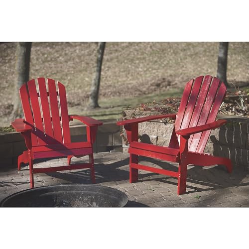 Leigh Country Red Adirondack Chair for Patio, Deck or Yard Leigh Country