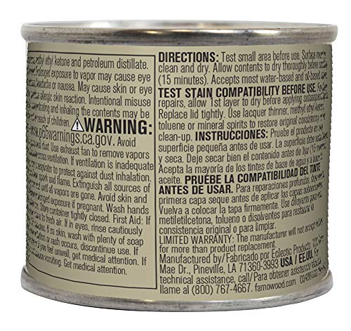 FamoWood 36141122 Original Wood Filler - 1/4 Pint, Mahogany FamoWood