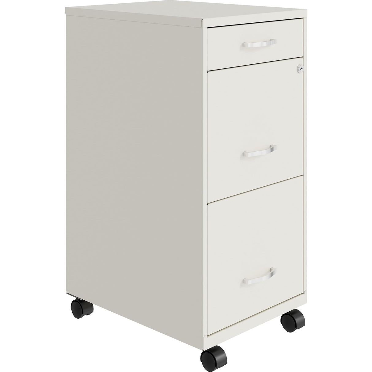 LYS SOHO Box/File/File Mobile White File Cabinet, 3 Drawer, 26.5 x 14.3 x 18 in Lorell