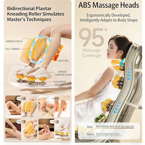 2026 Full Body Massage Chair, Free Dust Cover Included, German Crafted Dual-Core S-L Track Shiatsu Massage Mechanism, 3D Zero Gravity, Heat Therapy, 10 Massage Modes, Tool-Free Installation Yitouch