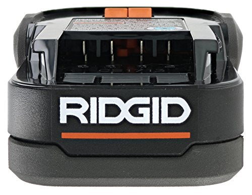 Ridgid Genuine OEM AC840085 1.5 Amp Hour 18V Compact Lithium Ion Power Tool Battery with Onboard Fuel Gauge and Flat Standing Base RIDGID