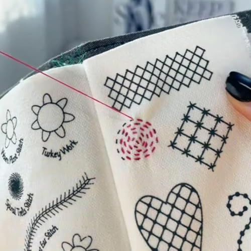 2026 New Upgraded Embroidery Stitch Book Kit,86 PCS Beginner Embroidery Kit, 106 Patterns with Tools & Tutorials, Portable All-in-One Hand Embroidery Book for Adults & DIY Craft Lovers(1 Set)