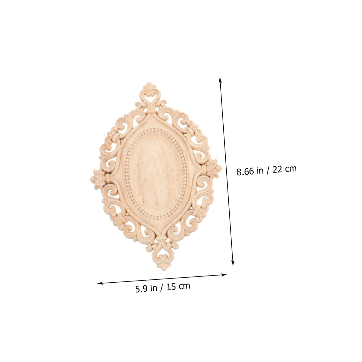 GRIRIW 2pcs Wood Carving Decals Carved Wood Appliques Floral Applique Wooden Carving Applique Peel and Stick Mirrors for Wall Carved Wood Wall Art Panel Floor 3D Semi-Finished Product GRIRIW