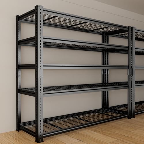 Storage Shelves, Garage Shelving Heavy Duty 2800 LBS Capacity, 48"L x 18"W x 72"H Adjustable Metal Shelving Organizer Wire Rack, 5 Tier Utility Shelf Unit for Pantry Closet Warehouse Organization MODCART