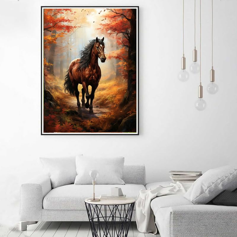 Zariocy Paint by Numbers Kits for Adults -Animals DIY Oil Paintings Canvas Acrylic Paint Set - Horse Paint by Numbers Kit for Beginners and Ideal for Home Decor 16x20 inch-356 Zariocy