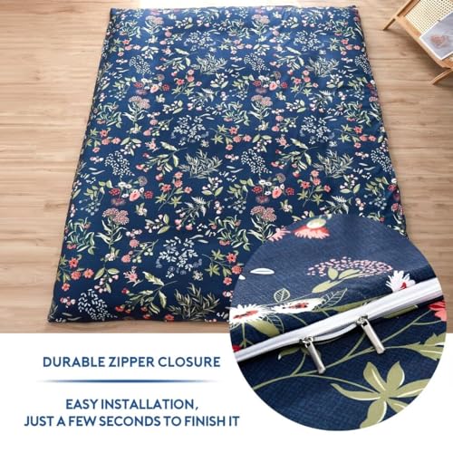 Aigbiot Zippered Futon Cover for Japanese Futon Floor Mattress, Super Soft and Machine Washable Twin Full Queen Aigbiot
