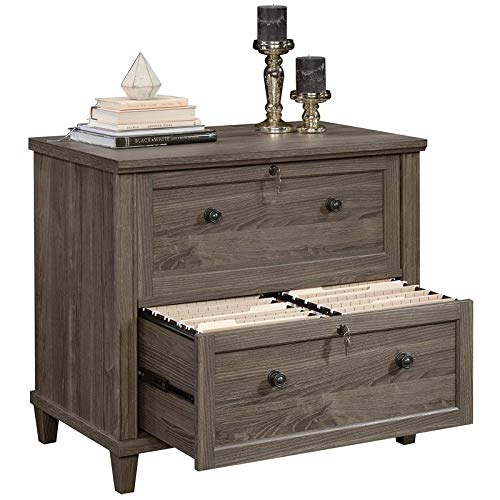 Pemberly Row Contemporary Engineered Wood Lateral File Cabinet in Emery Oak Pemberly Row
