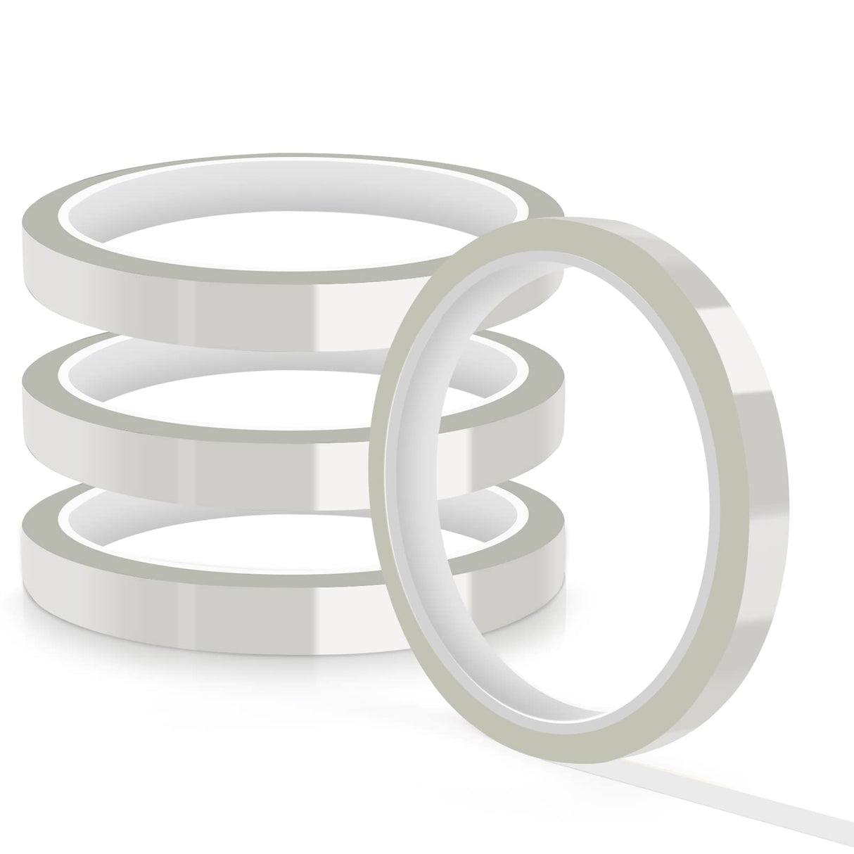 HTVRONT Heat Tape for Sublimation, 4 Rolls 10mm x33m 108ft Heat Resistant Tape for Heat Press, Heat Transfer Tape Thermal Tape for Electronics & Heat Vinyl Press Tape No Residue(Transparent) HTVRONT