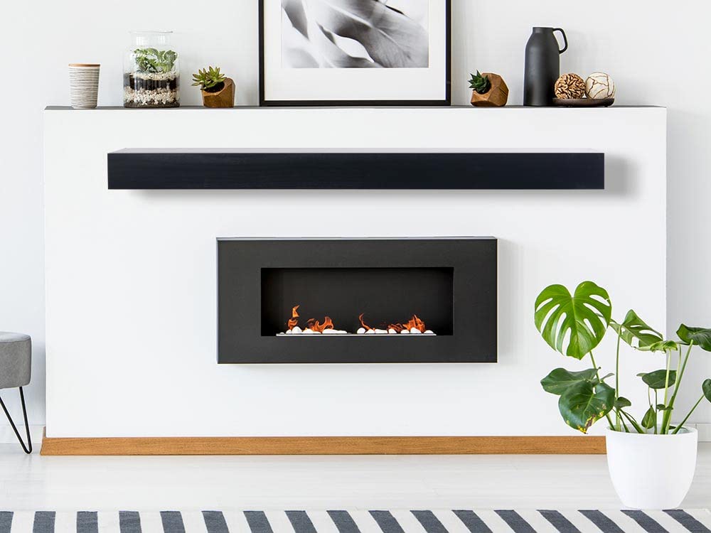 MANTELSDIRECT Mantels Direct Bedford 72 Inch Unfinished Mantel Shelf | 100% Maple Wood - Modern, Rustic, Traditional Floating Shelf for Fireplaces, Hearths, Décor MANTELSDIRECT