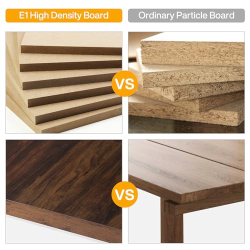 Tribesigns Modern Walnut/White 55" Heavy Duty Computer Desk, Study & Work Desk, 23.6"D x 55.1"W x 29.5"H, Z-Shaped Metal Legs, 330 lbs Capacity Tribesigns