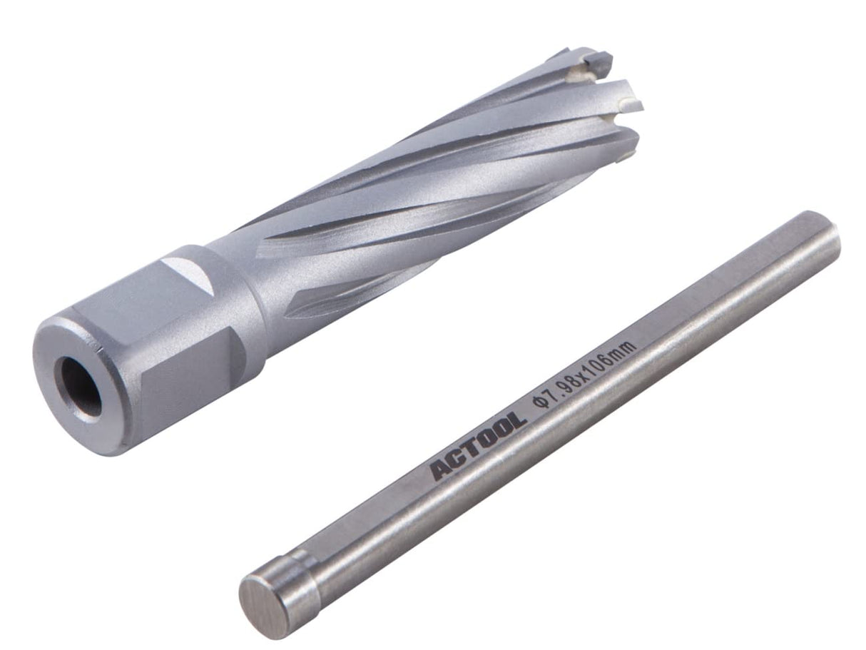 ACTOOL 3/4'' Diameter x 2'' Depth of Cut Carbide Tipped TCT ANNULAR Cutter with 3/4'' Weldon Shank ACTOOL
