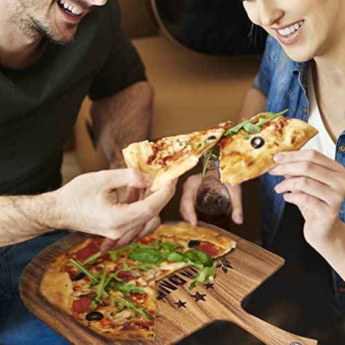 The Wedding Party Store Personalized Acacia Wood Pizza Peel Board Paddle with Handle - Custom Engraved and Monogrammed The Wedding Party Store