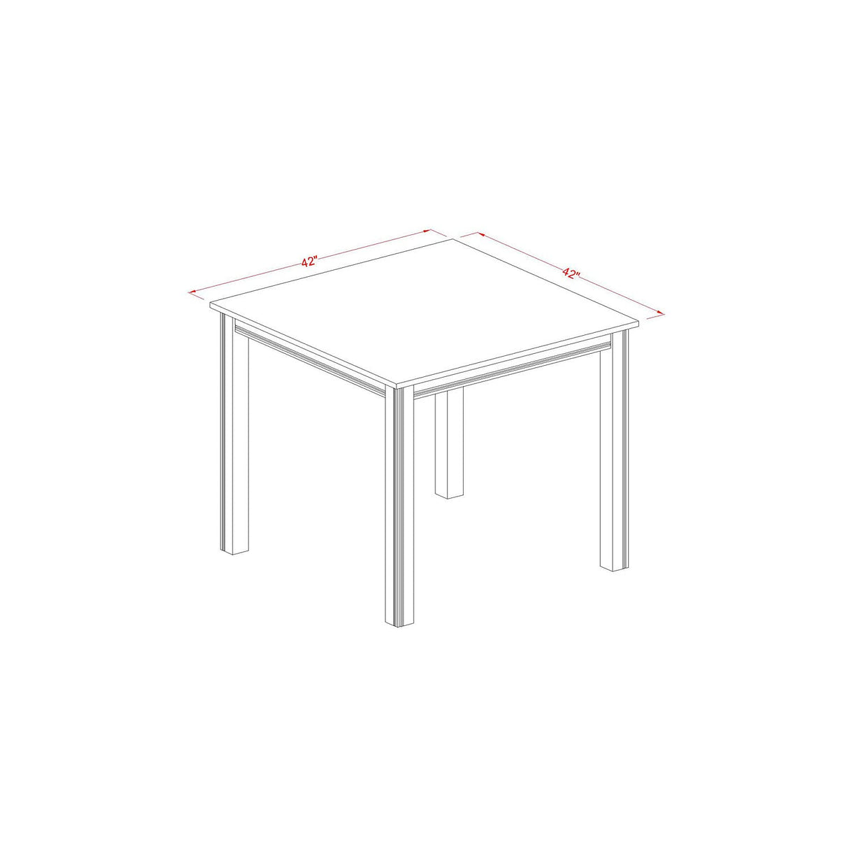 East West Furniture CAFE5-OAK-C Capri 5 Piece Counter Height Pub Set Includes a Square Table and 4 Linen Fabric Dining Room Chairs, 42x42 Inch, Oak East West Furniture