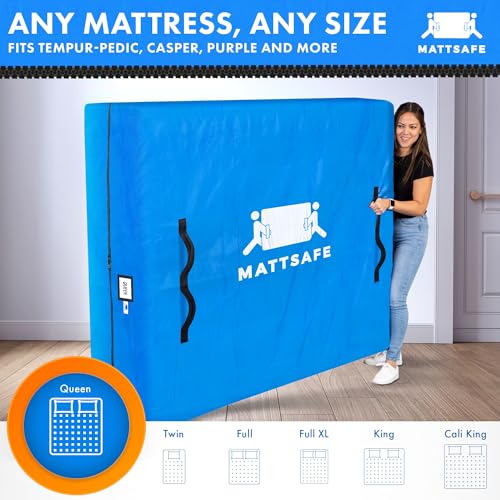 Nordic Elk Mattress Bags for Moving and Storage (Queen) Heavy Duty Moving Supplies, 8 Sturdy Handles, Strong Zipper, Mattress Cover Queen Size Bed Bags, Storage Cover Essentials Packing Protector Nordic Elk