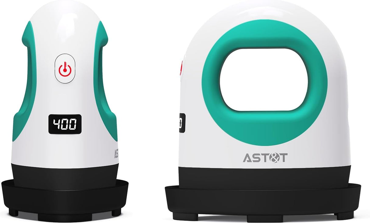 Heat Press Mini Heat Press Machine, Small Heat Press for T Shirts, Hats, Heating Transfer Projects,14 Levels Temperature Setting (White&Green) AST&T