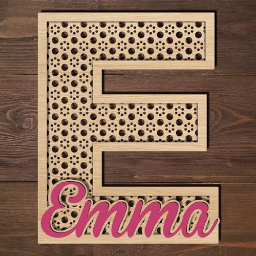 Custom Wood Name Sign - Exquisite Nursery Decor and Wall Art for Girl or Boy Room - Stunning Family Name Signs with Wood Letters and Baby Name Sign EXUNART