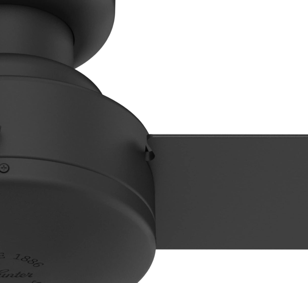 Hunter - Presto Indoor Low Profile Ceiling Fan, Wall Control, 52-inch, Matte Black, Casual-style, 3-speed WhisperWind Motor, 52407, for living rooms, bedrooms, home offices, kitchens Hunter