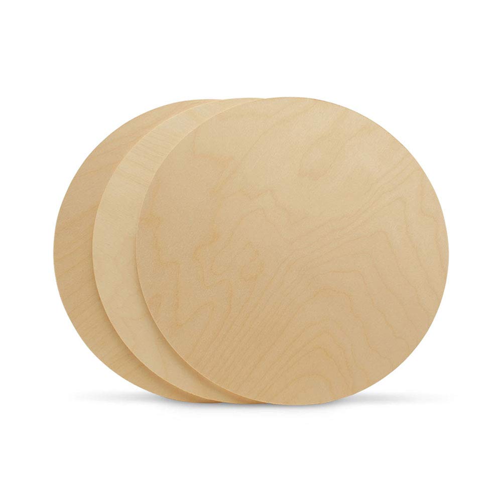 Wood Plywood Circles 18 inch, 1/4 Inch Thick, Round Wood Cutouts, Pack of 1 Baltic Birch Unfinished Wood Plywood Circles for Crafts, by Woodpeckers Woodpeckers