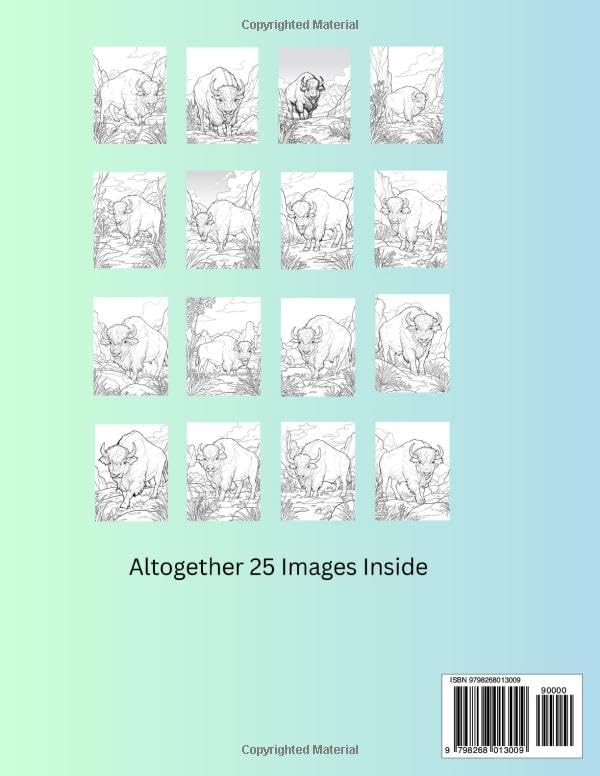 Wildlife in Action Coloring Book Series: Wild Buffalo Majosta