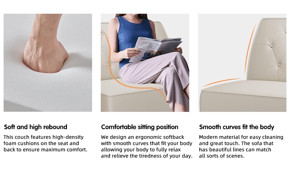 annjoe Button Tufted Loveseat Settee Upholstered Sofa Backrest Buckle Couch Banquette Bench for Dining Room Living Room Bedroom Funiture annjoe