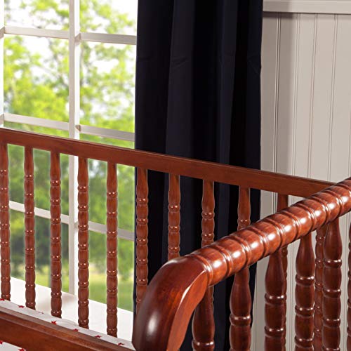 DaVinci Jenny Lind 3-in-1 Convertible Crib in Rich Cherry, Removable Wheels, Greenguard Gold Certified DaVinci