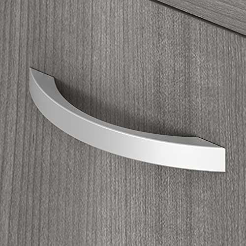Bush Business Furniture Studio C Low Storage Cabinet with Doors by Platinum Gray Chrome Finish Bush Business Furniture