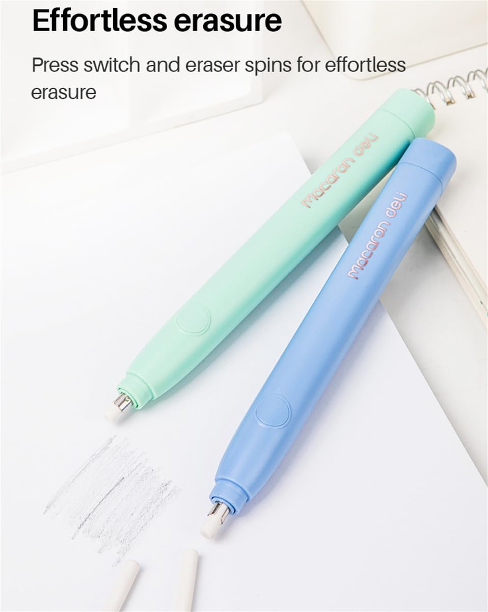 2PCS Electric Eraser, Electric Erasers for Artists with 40 Refills, Battery Operated Eraser, Electric Eraser Kit for Drawing, Art, Painting, Sketching, Drafting Pencils BASUNOCL