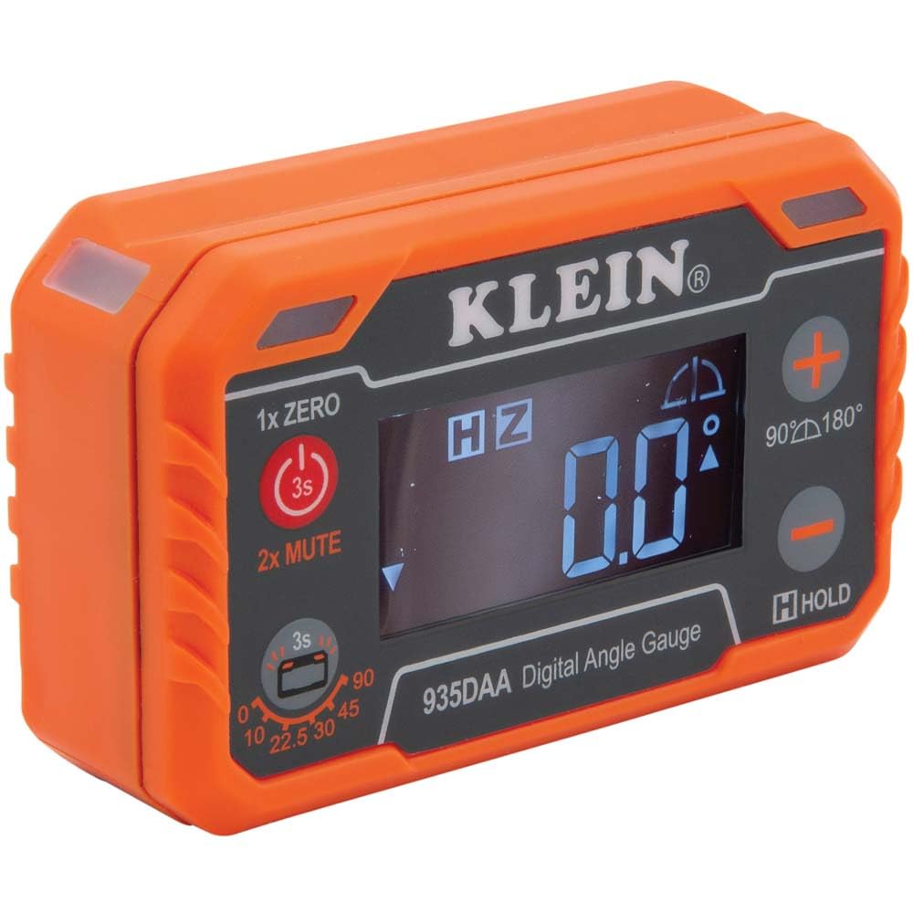 Klein Tools 935DAA Digital Electronic Level and Angle Gauge, LED Angle Alert, Measure and Set Angles, 0-90 and 0-180 Degree Ranges Klein Tools