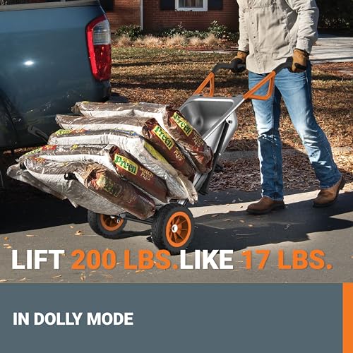 Worx WG050 8-in-1 Aerocart Garden Cart/Wheelbarrow Heavy Duty/Dolly WORX