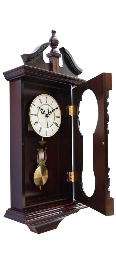 Vmarketingsite Wall Clocks: Grandfather Wood Wall Clock with Chime. Pendulum Wood Traditional Clock. Makes a Great Housewarming or Birthday Gift Wall Clock Chimes Every Hour with Westminster Melody Vmarketingsite